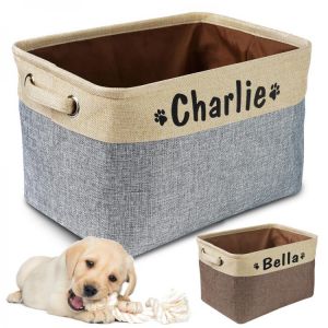 Personalized Pet Dog Toy Storage Basket Dog